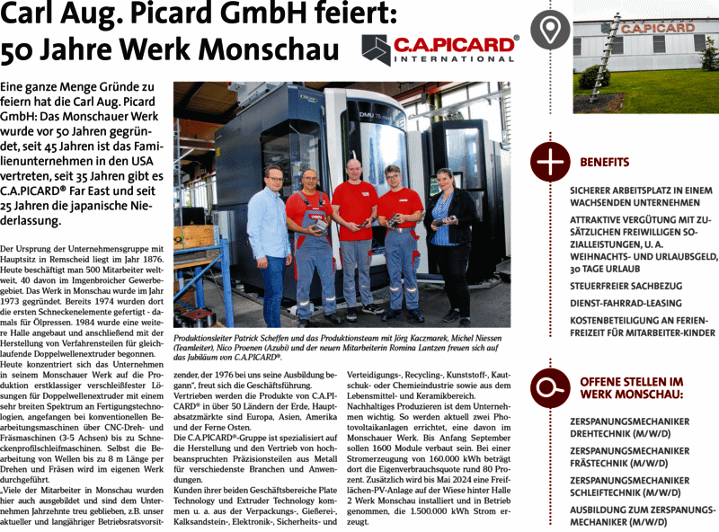 50 Jahre Werk Monschau
